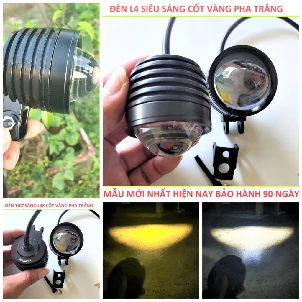 Mẫu Đèn Trợ Sáng Bi Cầu L4 T20 Loại Xịn – Ánh Sáng Cốt Vàng Pha Trắng Cho Xe Máy Và Ô Tô