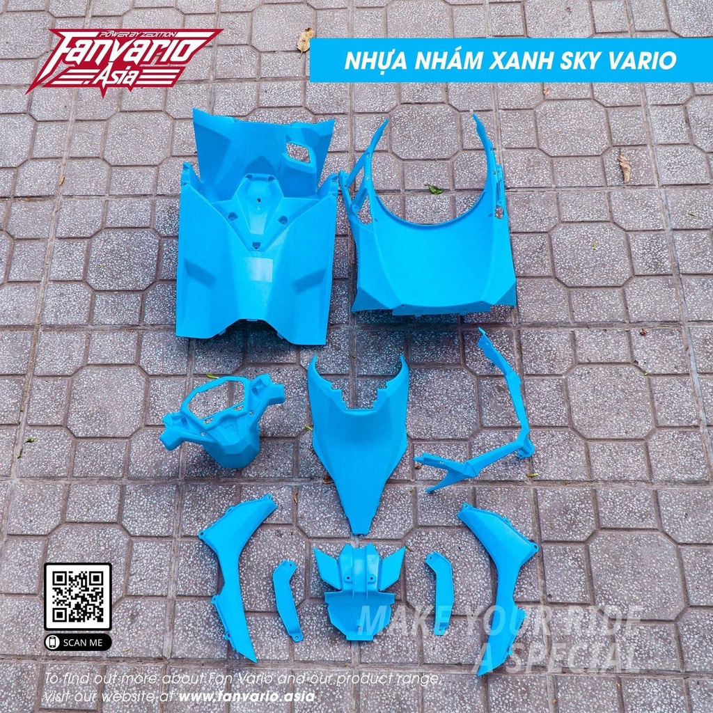 [Hỏa Tốc TPHCM] Dàn nhựa nhám Vario CLICK 125-150 đời từ 2018-2022 Cam Hồng Đỏ Trắng Xanh Ngọc Xanh 