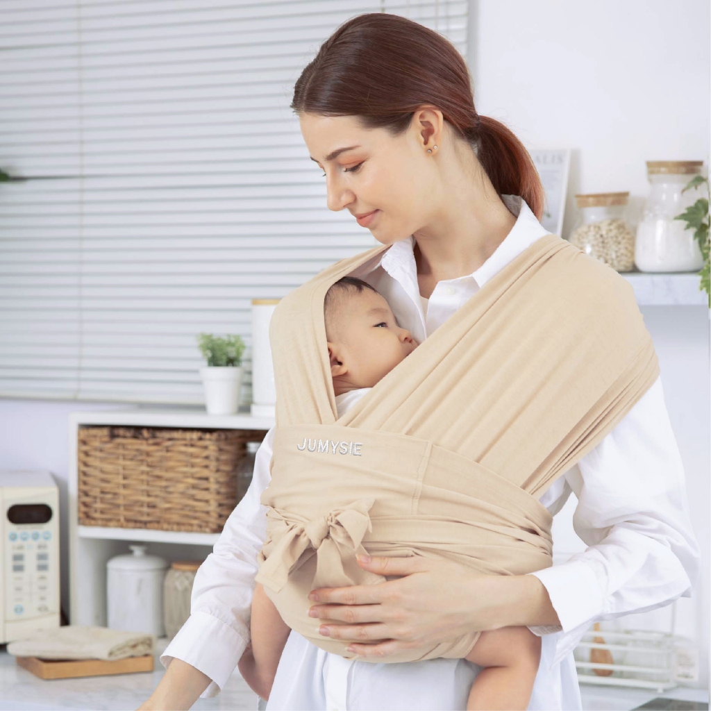Địu Vải Cho Bé Sơ Sinh Jumysie Cao Cấp - Địu Em Bé Mềm Mại An Toàn Thoáng Khí Rảnh Tay Cho Mẹ