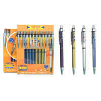 Hộp 12 Cây Viết Bi Bấm G-star Todo suyo Mạ Crom Ngòi 0.7mm ( Mực Xanh )
