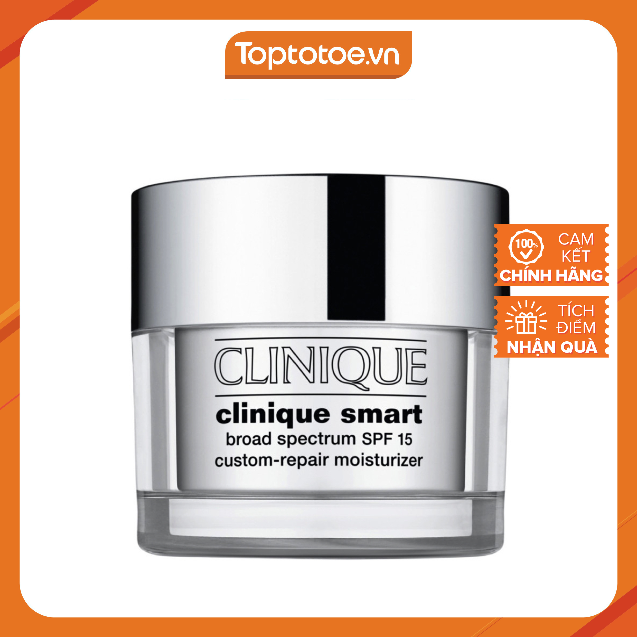 Kem Dưỡng Ẩm Ban Ngày Cho Da Dầu Clinique Smart Spf 15/Pa++ Custom Repair Moisturizer 50Ml