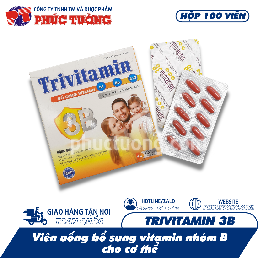 Trivitamin 3B bổ sung vitamin B1, B6, B12