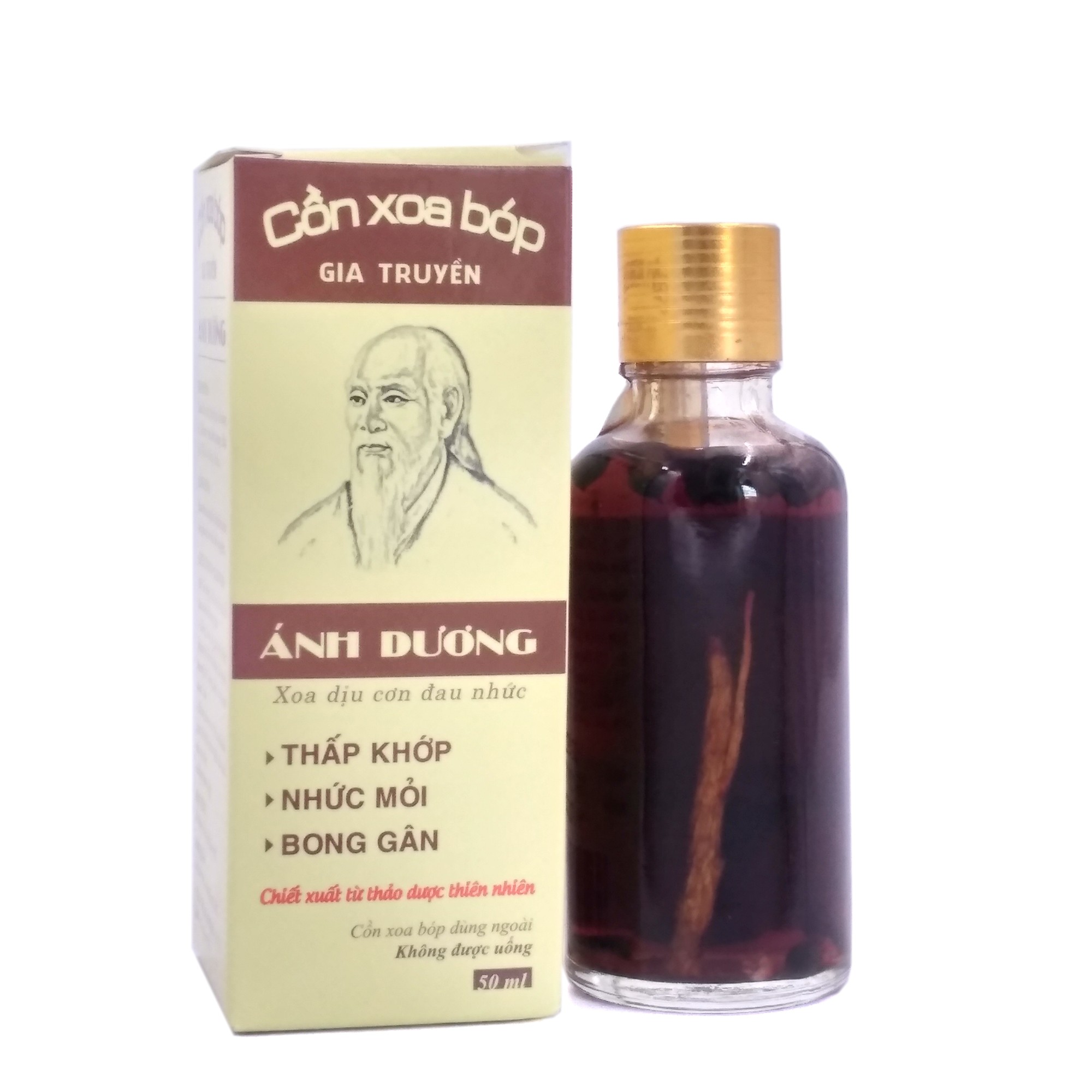 Cồn Xoa Bóp Gia Truyền Ánh Dương (Chai 50Ml)