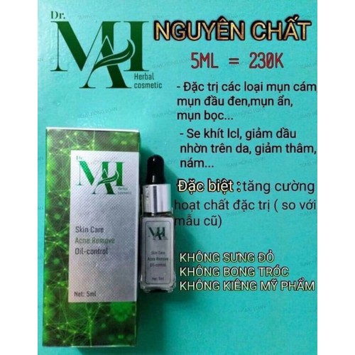 (Hàng Chính Hãng Giá Sĩ) Dr Mai Ngyên Chất 5Ml Chuyên Trừ Mụn Hiệu Quả Làm Sạch Diệt Khuẩn Tối Đa. Chế Biến Trong Môi Trường Vô Trùng  Sử Dụng Công Nghệ Đảm Bảo Dưỡng Chất Trong Serum
