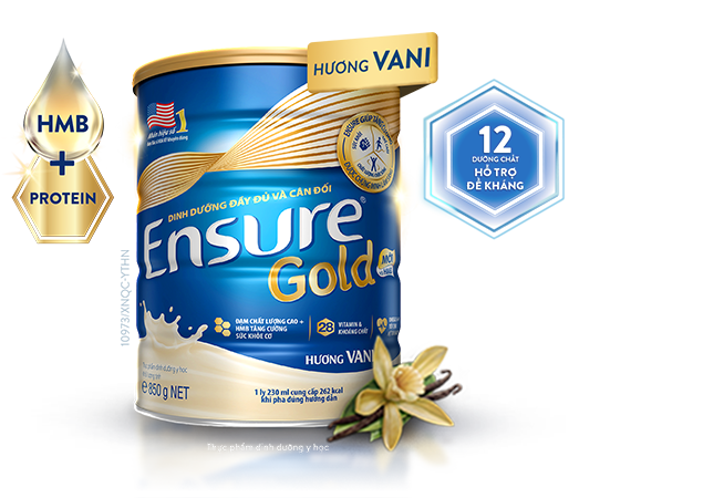 Sữa ENSURE GOLD Mỹ hương vani thơm ngon đầy đủ dưỡng chất - Hàng chính hãng Abbott