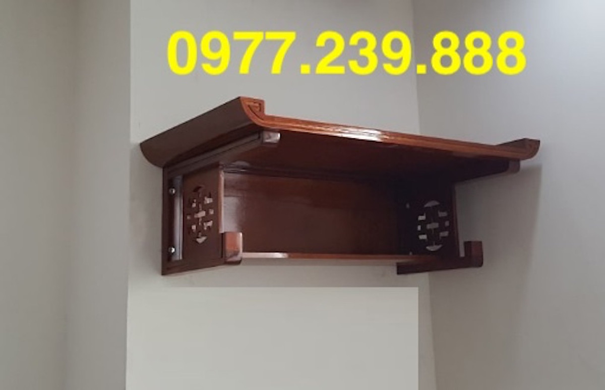 bàn thờ treo tường gỗ sồi 61698189107127cm giá xưởng full bộ