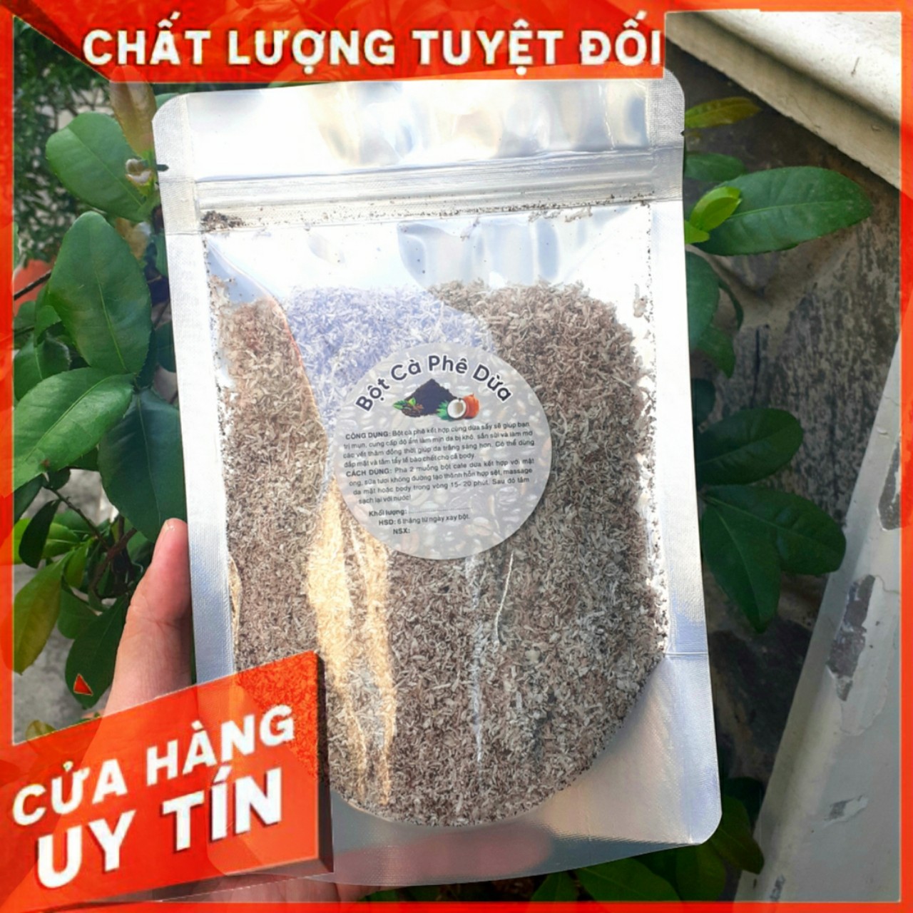Bột Tẩy Tế Bào Chết Cafe Dừa HunMun Handmade