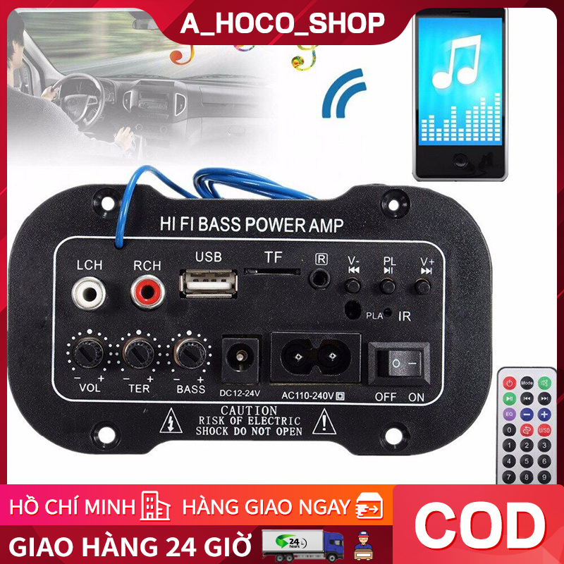 Mạch loa Bluetooth điều khiển từ xa âm siêu trầm 12v 220v 30w (Tặng kèm đầy đủ phụ kiện)