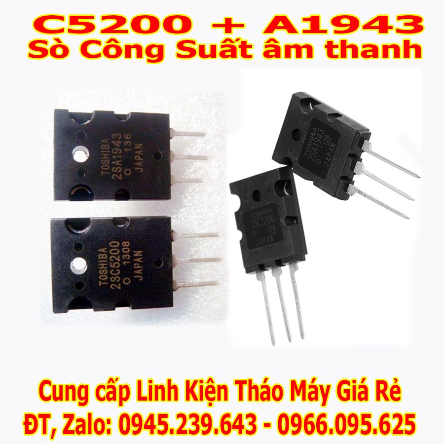 C5200 A1943 2SC5200 2SA1943 Cặp sò công suất âm thanh Hàng tháo máy