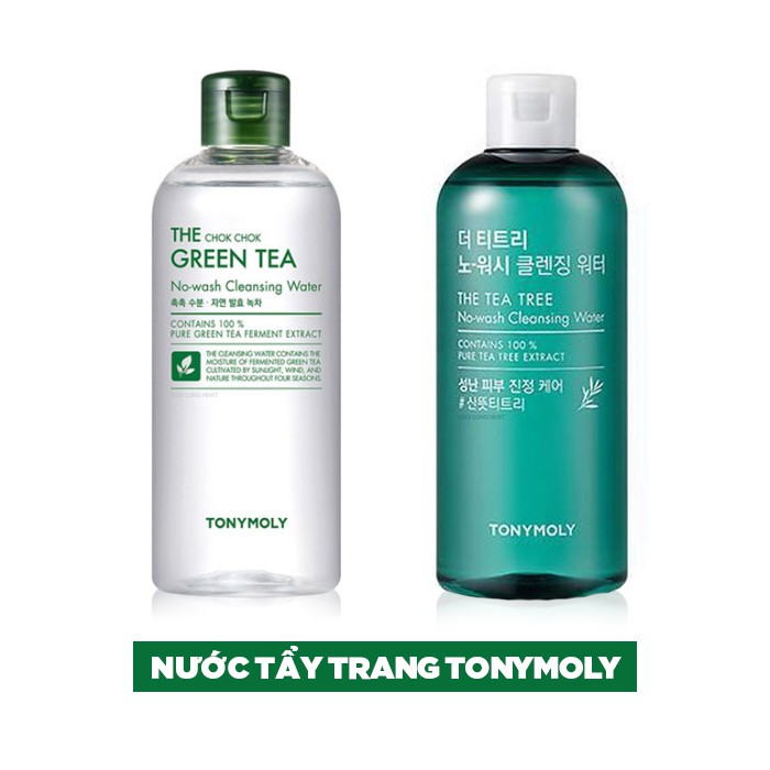 Nước Tẩy Trang Tonymoly Geen Tea Và The Tea Tree No - Wash Cleansing Water