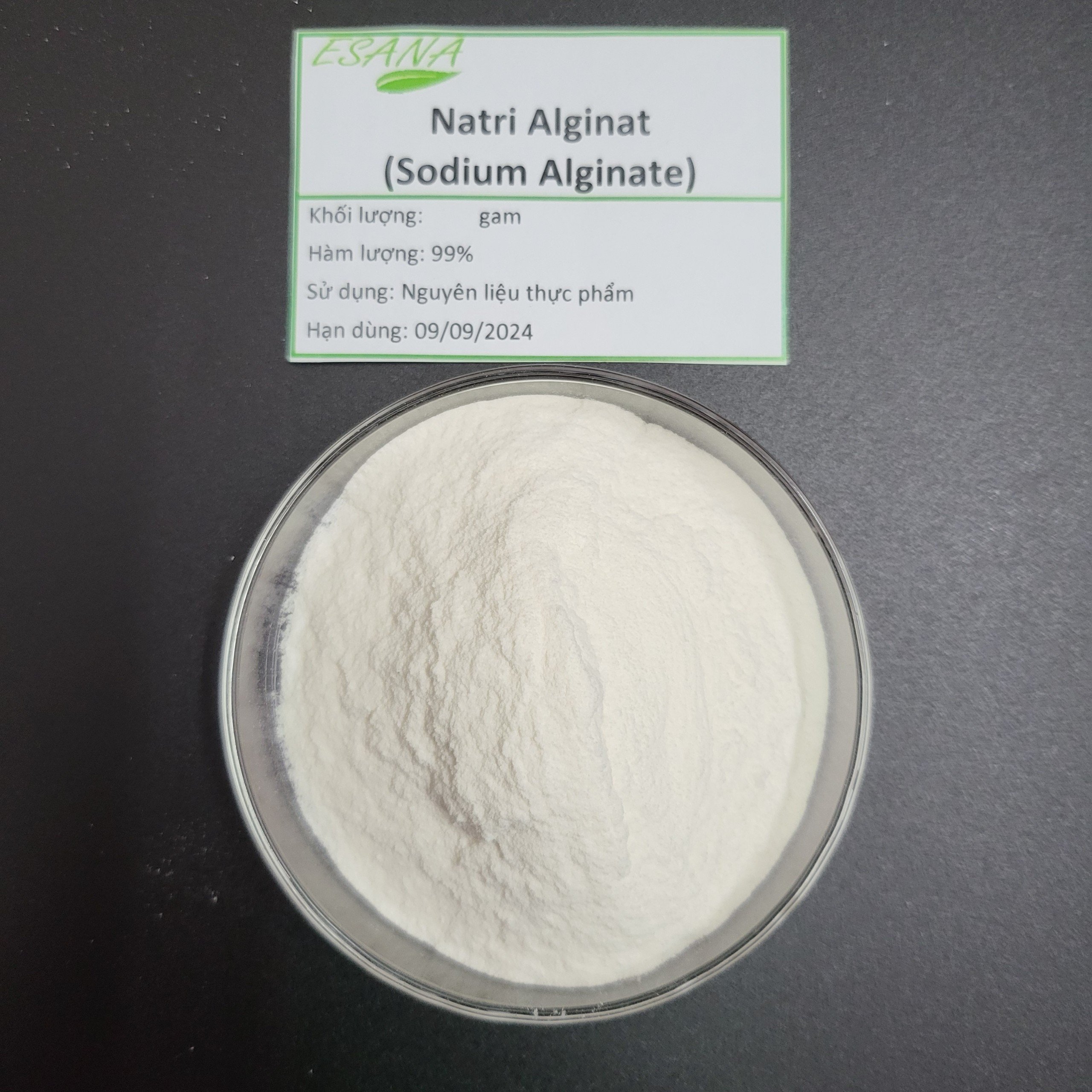 100g bột Natri Alginat (sodium Alginate) 99% cấp thực phẩm