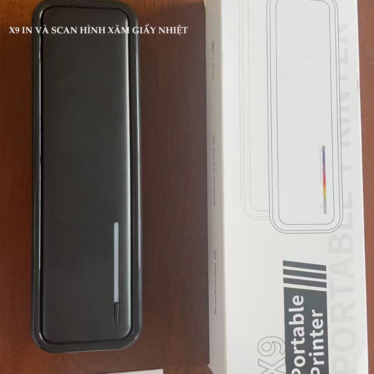 Máy in A4 mini bluetooth X9 giấy A4 nhiệt ECOKING scan được hình xăm sạc pin kết nối được tất cả t
