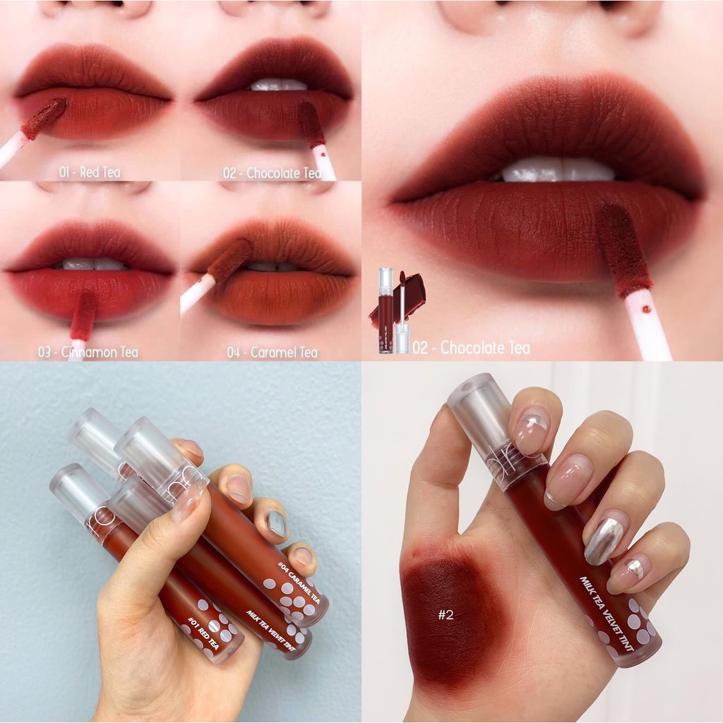 [HCM]Son Kem Lì Mịn Mượt Như Nhung Romand Milk Tea Velvet Tint 4.4g