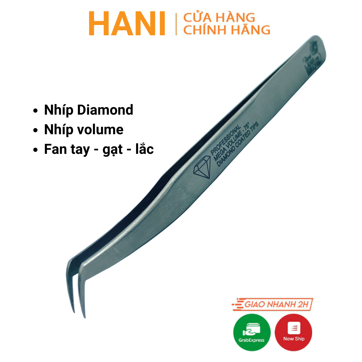 [Hcm]Nhíp Nối Mi Volume Tạo Fan Siêu Nhanh - Đầu Nhíp Có Nhắm - Nhíp Loại 1 Nhập Khẩu Pakistan - Hani Beauty