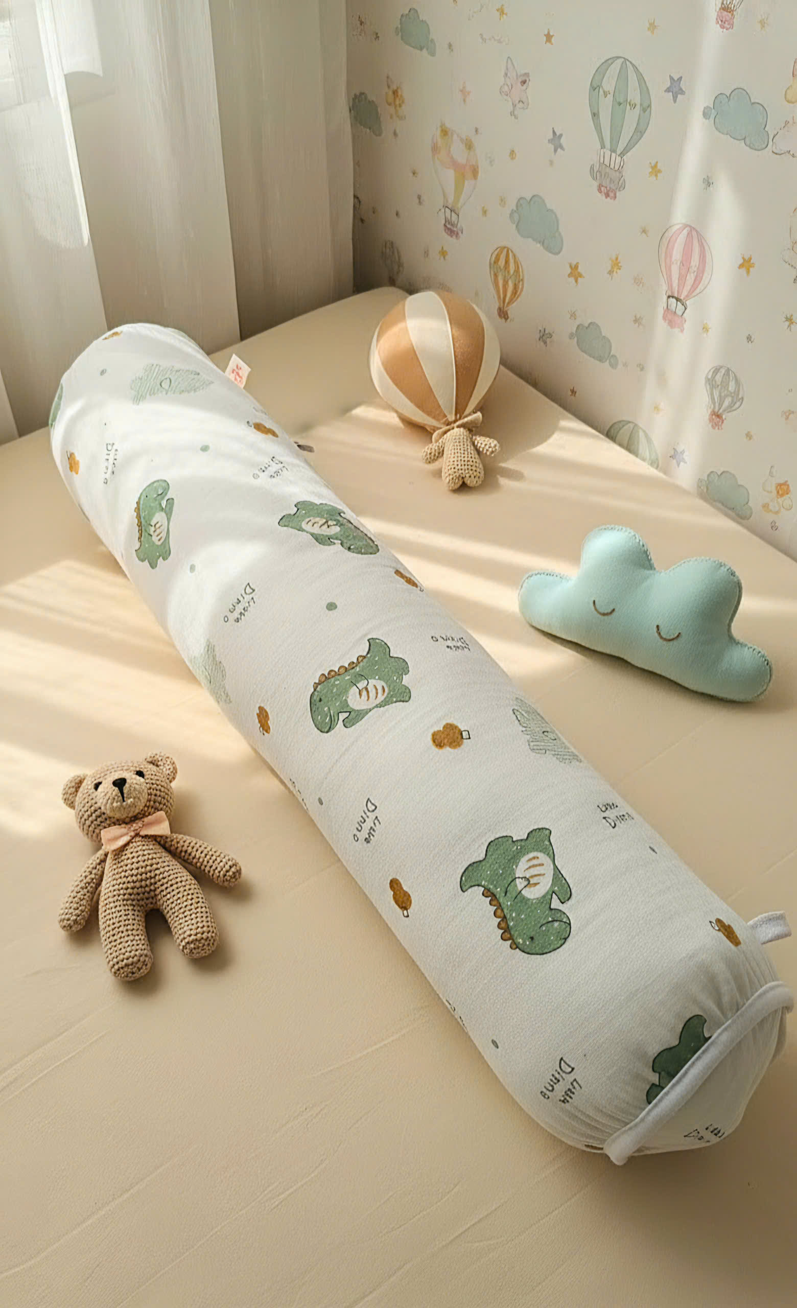 Gối ôm muslin cotton HQ ruột Bông cho bé size 52cm Bebi123