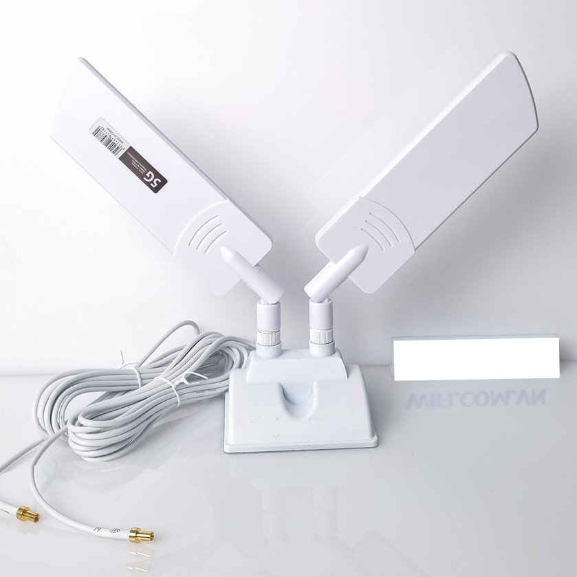 Đế TS9 Cáp Dài 3m & 2 Anten thu sóng 4G Trắng Netmax 3G-4G-5G AZ7795G 40dBi