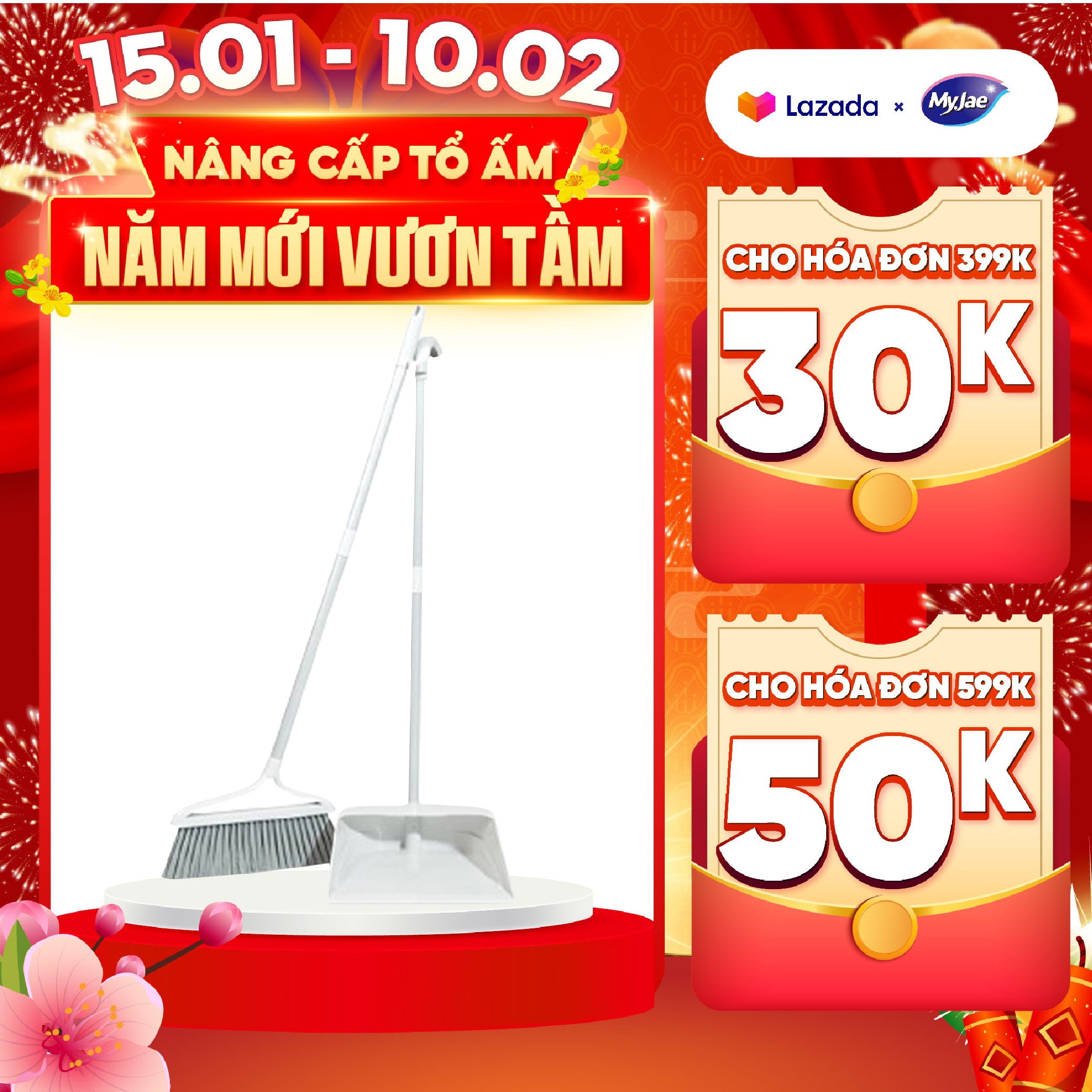 Bộ chổi quét nhà kèm đồ hốt rác đa năng MyJae