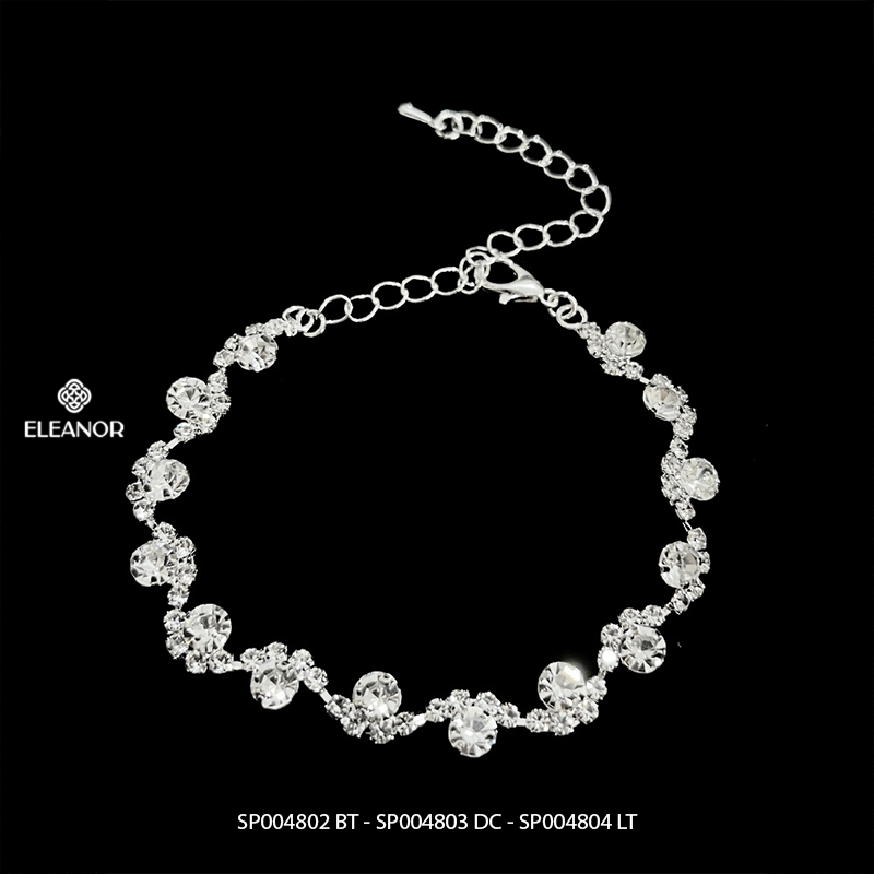 Dây chuyền bông tai vòng tay nữ Eleanor Accessories bộ trang sức đính đá phụ kiện trang sức 4803