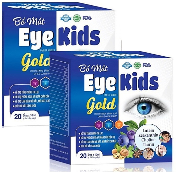 Combo 2 hộp Siro Bổ Mắt Eye Kids Gold Omega Giúp Bổ Não Hạn Chế Quá Trình Lão Hóa Mắt Giảm Mỏi Mắt K