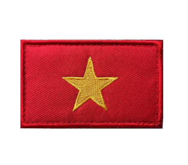 Patch velcro vải thêu cờ Việt Nam dán nón ba lô 511 túi xách... Sticker có mặt bông để dán hoặc may 