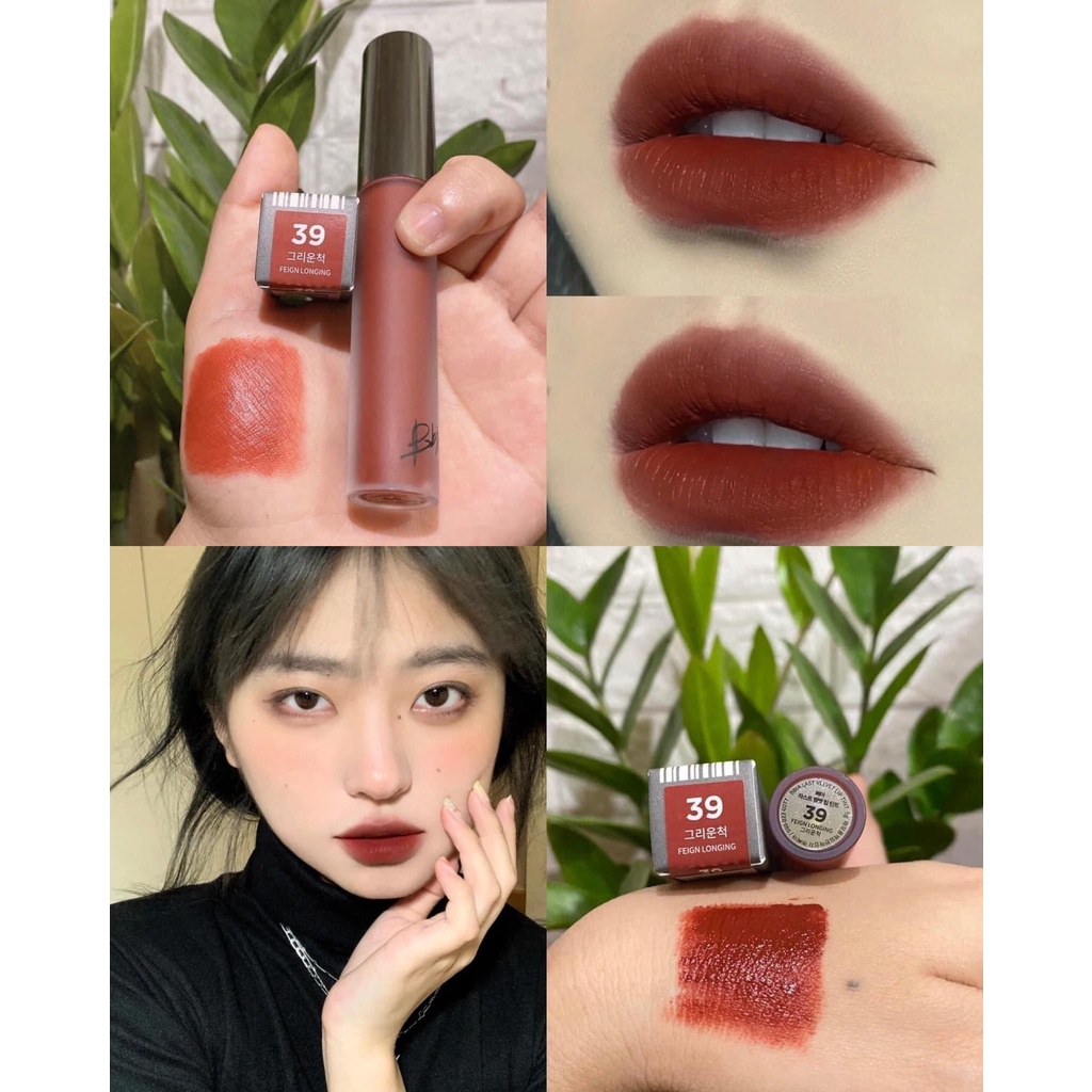 Son kem lì Bbia Last Velvet Lip Tint BBia 39 - Màu Đỏ đất bbia