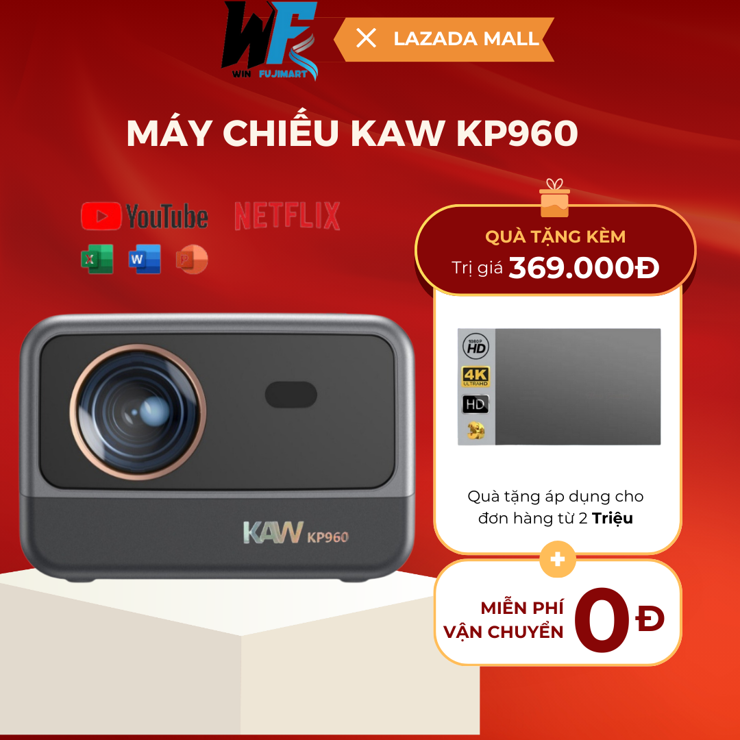 Máy chiếu mini KAW K560/K650/K960 máy chiếu mini loại mới máy chiếu phim lên tường máy chiếu 4K Phù 