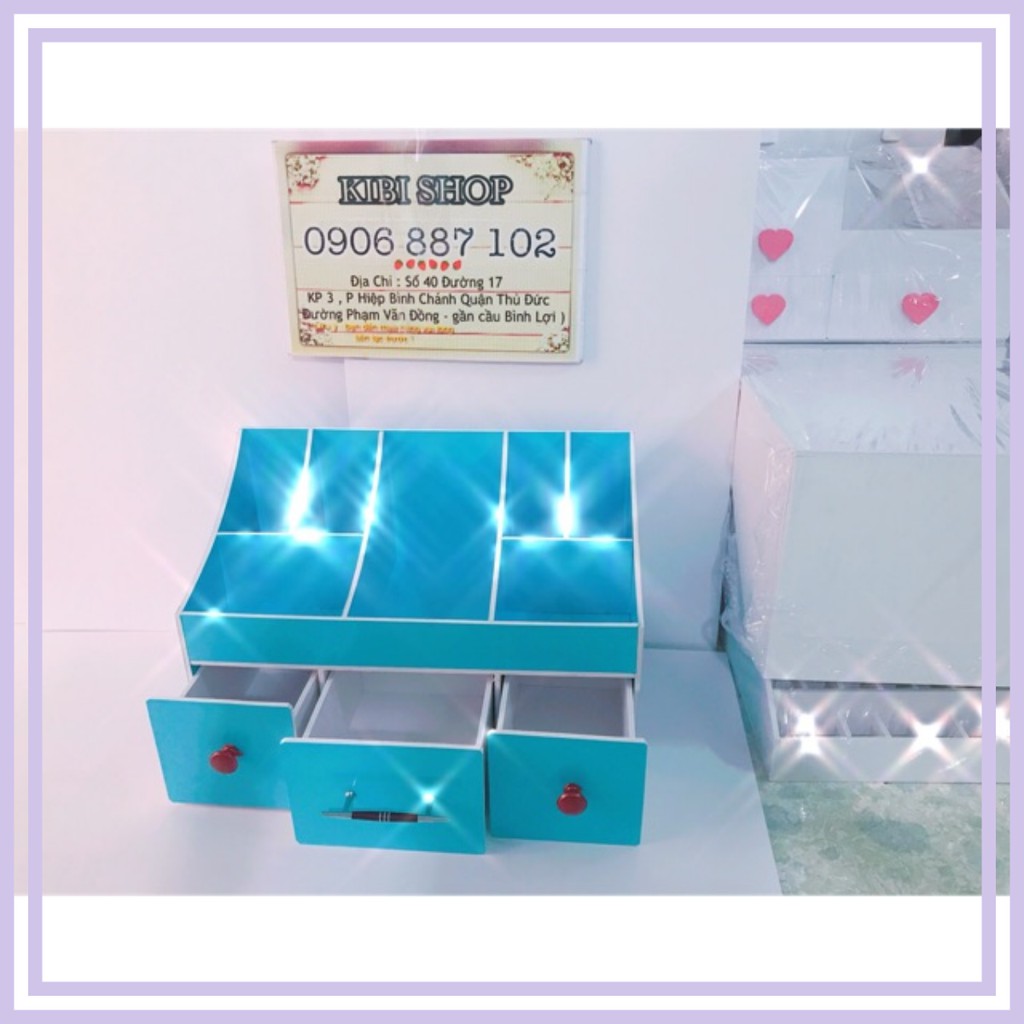 [Hcm]Kệ Max 40 Màu Xanh Cực Đẹp Khay Son Kệ Nước Hoa Chất Lượng