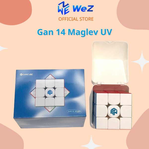 Rubik 3x3 Gan 14 Maglev UV 2023 Stickerless Có Nam Châm - Rubik 3 Tầng Gan 14 Cao Cấp - Wez Toys