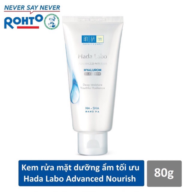 Kem Rửa Mặt Dưỡng Ẩm Tối Ưu Hadalabo Advanced Nourish 80G Chất Lượng Sản Phẩm Đảm Bảo Và Cam Kết Hàng Đúng Như Mô Tả