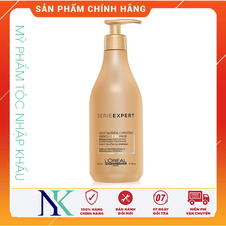 [Hcm]Dầu Gội Loreal Phục Hồi 3 Tác Động Absolute Repair 500Ml