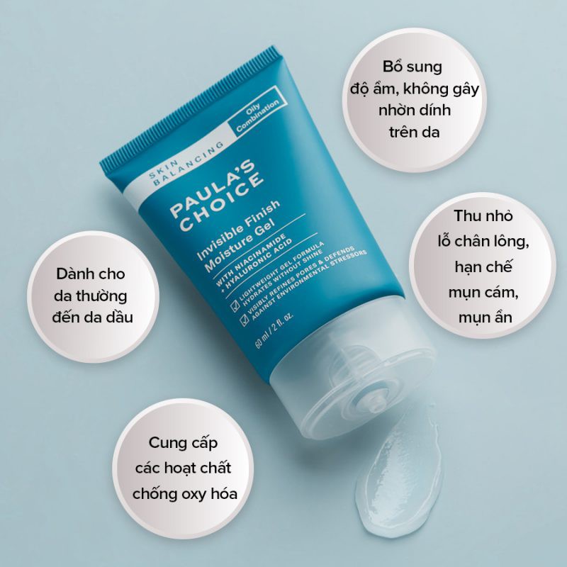 [Hcm][Paulas Choice] Gel Dưỡng Sáng Da Kiểm Soát Dầu Paulas Choice Skin Balancing Invisible Finish Moisture Gel