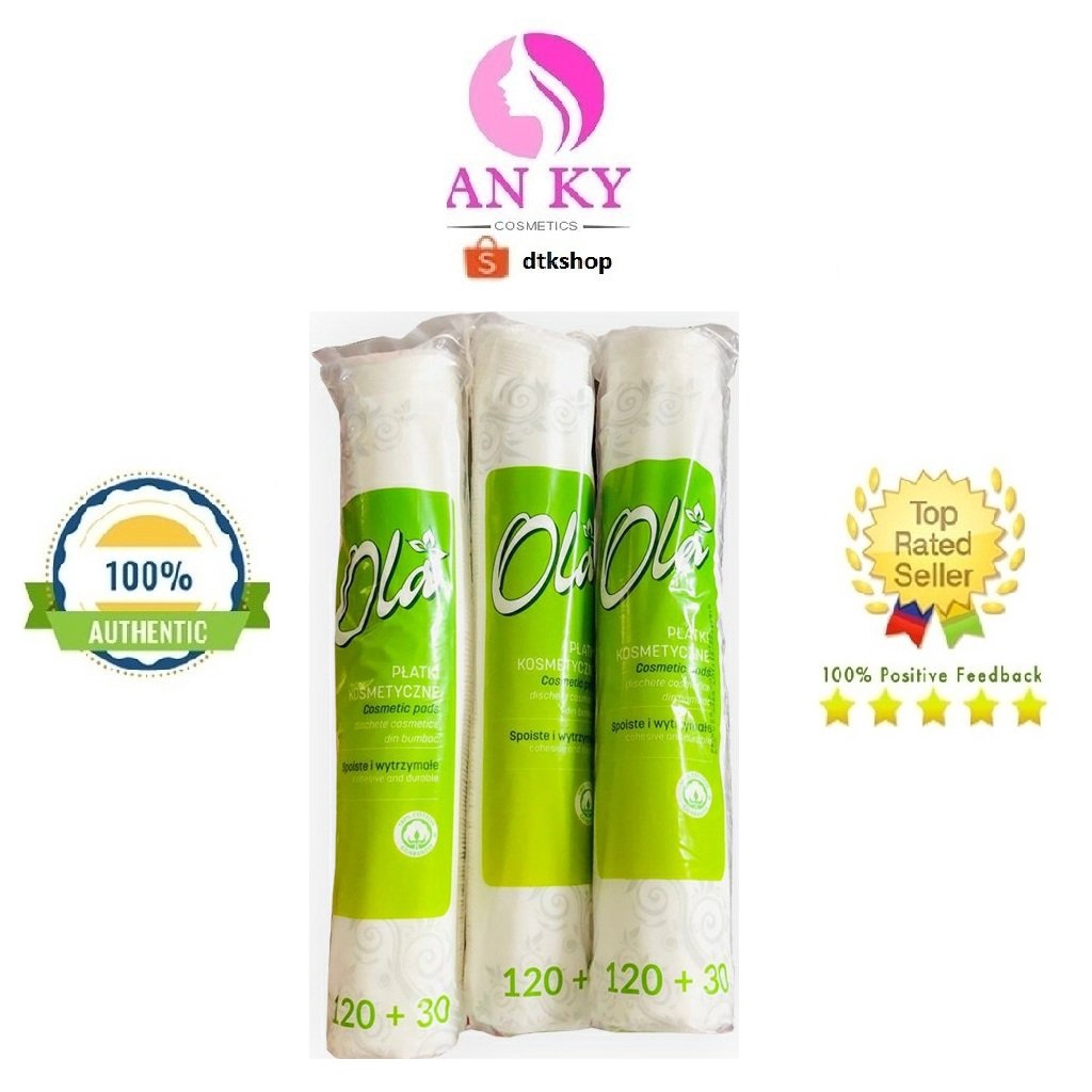 Bông Tẩy Trang Ola Cotton Pads 120+30 Miếng (150 Miếng) - Ba Lan