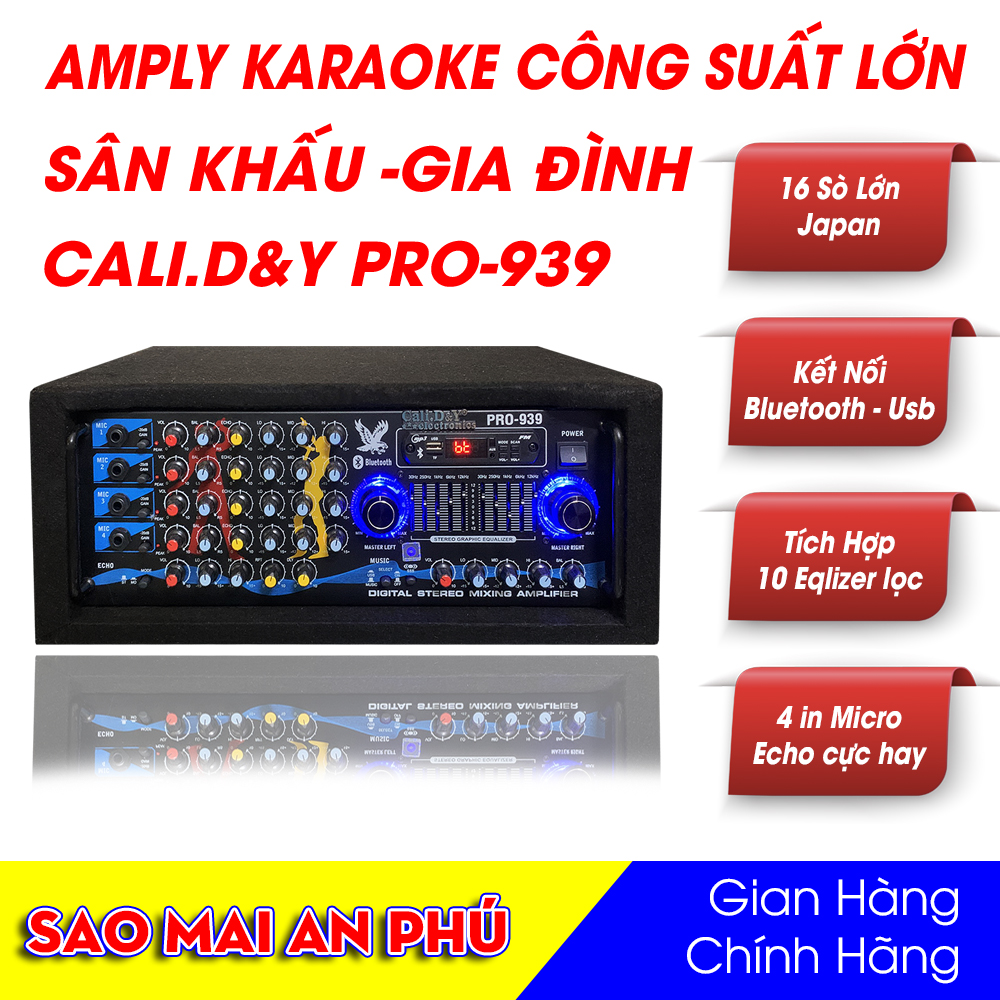 TOP - Amply 16 Sò  Japan Lớn Bluetooth Ampli Karaoke Amply 16 sò Japan lớn nghe nhạc gia đình Cali.D
