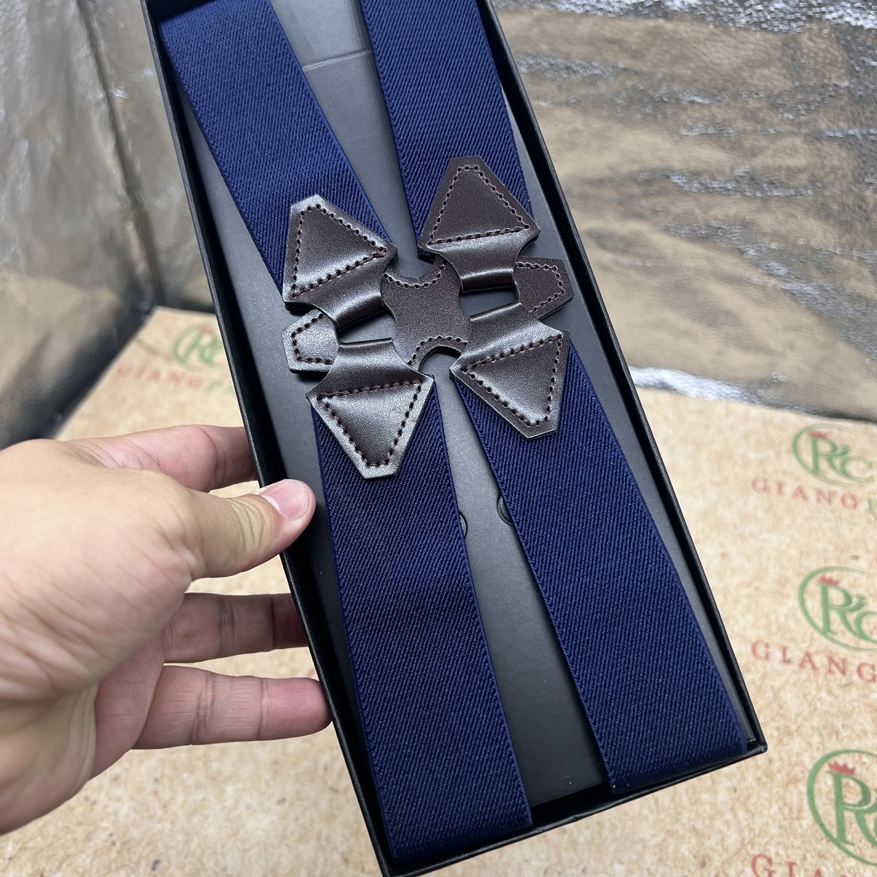 Đai Đeo quần 2 Kẹp bản nhỏ 3.5cm - Holster Suspender chữ X  Phụ kiện cưới Giang