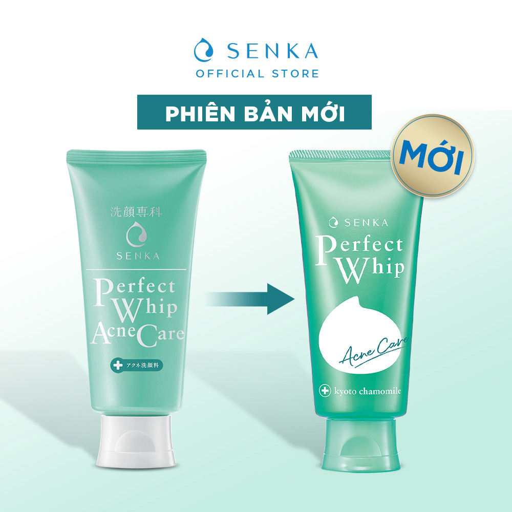 [HCM]Sữa Rửa Mặt Senka Dành Cho Da Mụn 100g Perfect Whip Acne Care (MẪU CŨ VÀ MẪU MỚI)