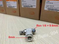 Van tiết lưu khí nén TPC KOREA ren ngoài 1/8″ = 9.6mm ra ống hơi 4-6-8mm