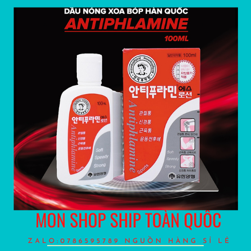 [Chuyên Sỉ] Dầu Nóng Xoa Bóp Giảm Đau Nhức Gân Cốt Antiphlamine Từ Hàn Quốc 100Ml