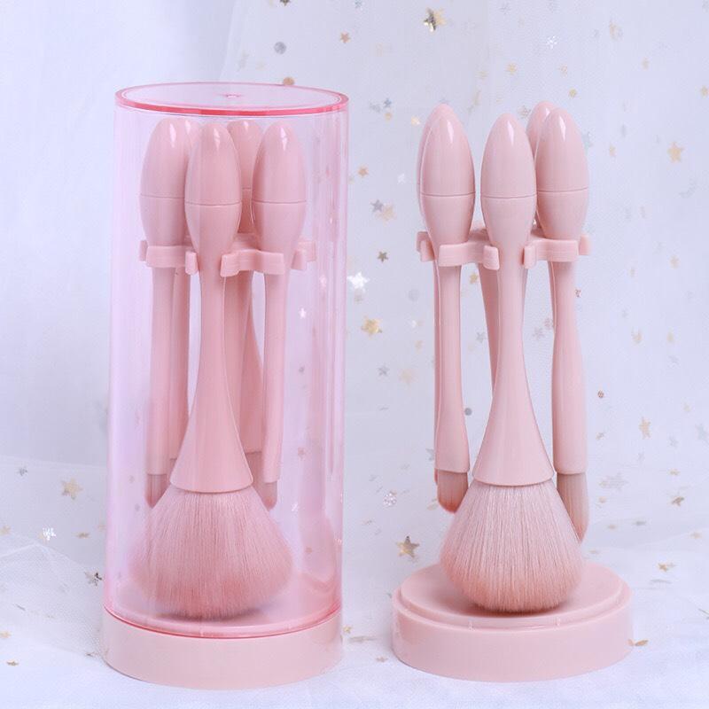 Cọ Trang Điểm 5 Món Cao Cấp Yasina Cá Nhân Chuyên Nghiệp Màu Hồng Siêu Xinh Có Giá Đỡ Vô Cùng Sang Trọng