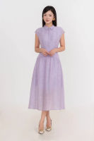 Đầm lụa Violet Elegance chất liệu mềm mại cao cấp IVY moda MS 48M9401