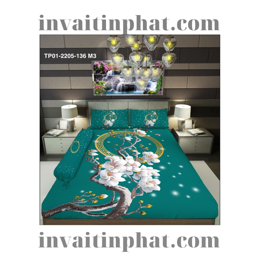 BỘ DRAP THUN LẠNH 5D THÁI LAN CAO CẤP