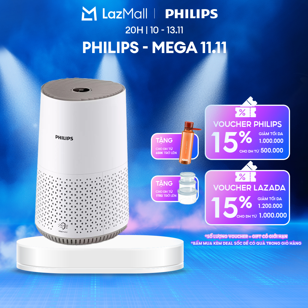 Máy Lọc Không Khí Philips AC0650/10 - Trắng, Kích Thước 341x237x243mm, Diện Tích 44m²