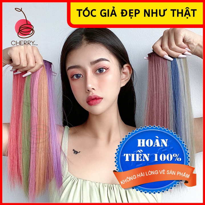 Tóc Giả Đẹp Như Nối Dài Highlight Nhiều Màu Phong Cách Hàn Quốc Cá Tính Trẻ Trung