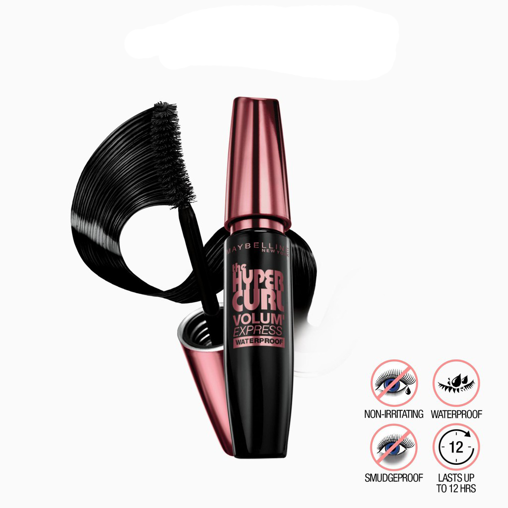 [Hcm]Mascara Maybelline Làm Cong Mi Làm Hàng Mi Cong Vút 75 Độ Bền Đẹp Suốt 18 Giờ 9.2 Ml