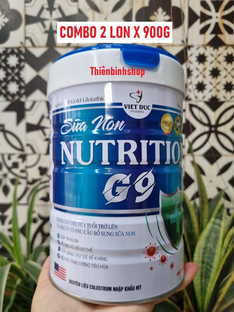 ( Hộp 900 g HSD 2025)  Sữa Non ALPHA LIPIT GOLD NUTRITION G9