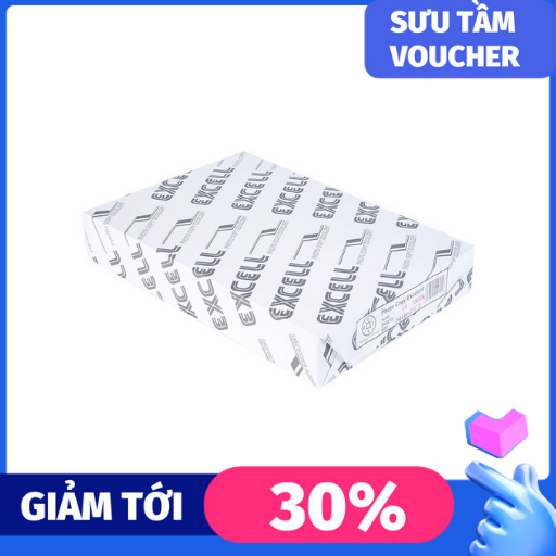 [HCM]Giấy A4 Excel 70 Gsm Nhập Khẩu Indonesia Chất Liệu Giấy Đẹp Rất Láng Mịn In Không Bị Nhăn Giấy có Độ Trắng Cao