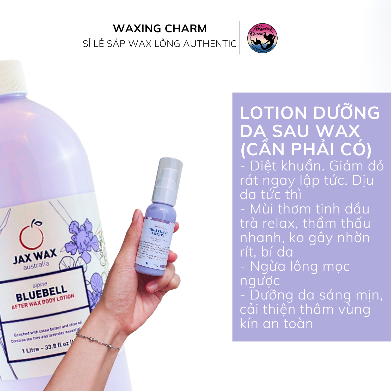 50Ml Treatment Lotion - Kem Dưỡng Bikini Sau Tẩy Lông Triệt Lông Nhập Khẩu Úc Jax Wax