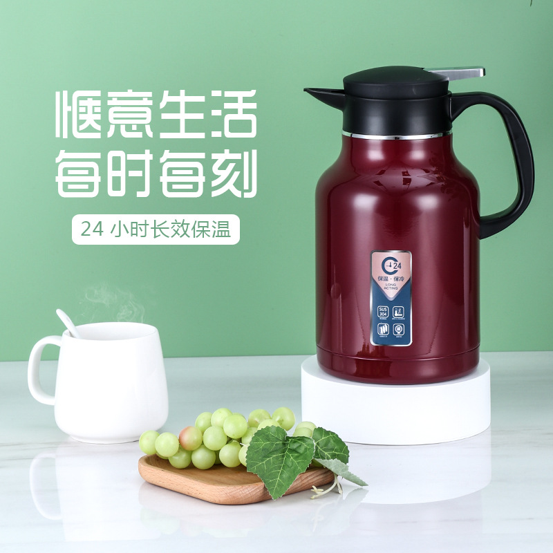 Bình Ủ Trà Giữ Nhiệt Inox 304 2 Lớp 1.6 Lít Ấm Xanbo Phích giữ nhiệt bình ủ nóng lạnh ủ 24h cao cấp 
