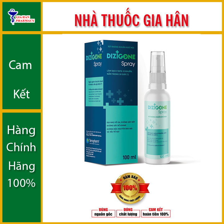 Xịt Kháng Khuẩn Khử Mùi Dizigone Spray - Làm Sạch 100% Vi Khuẩn