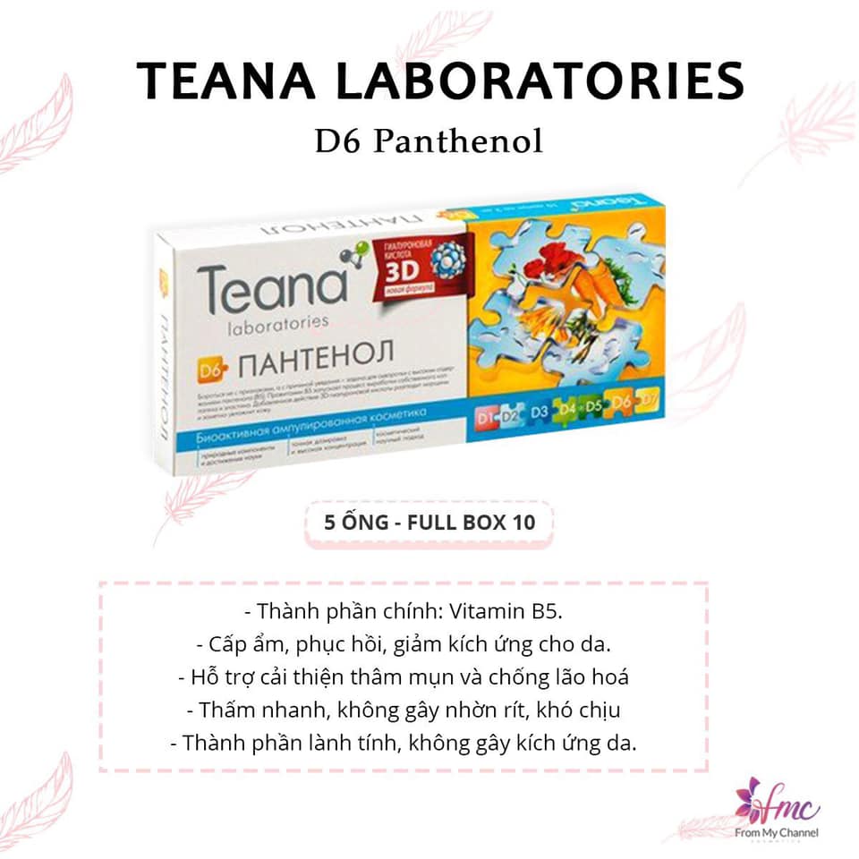 Serum Teana D6 Panthenol (B5) Làm Dịu Phục Hồi Bảo Vệ Da