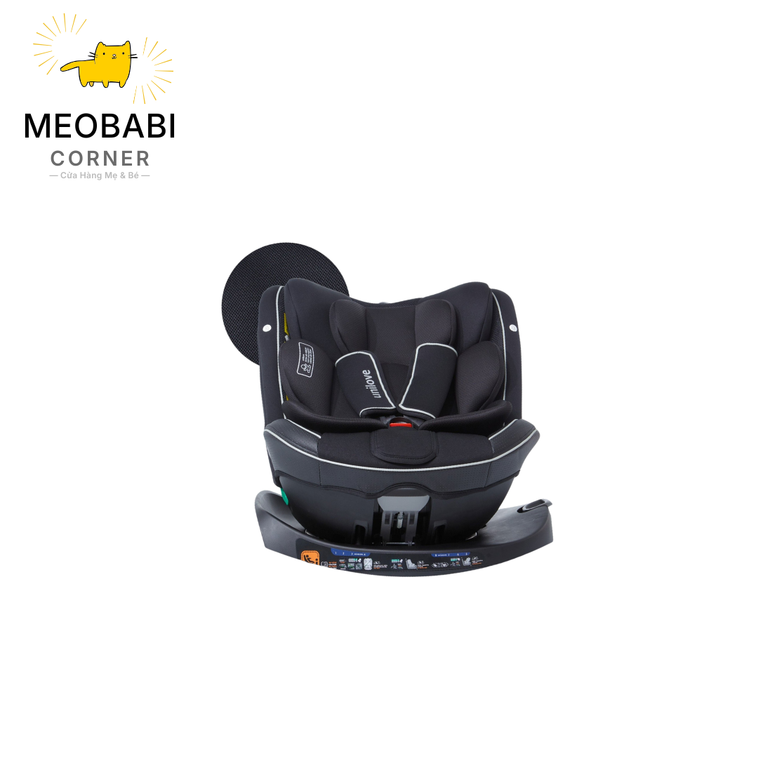 Ghế Ngồi Ô Tô Unilove Travio Cho Bé Từ 0 - 12 Tuổi Chuẩn An Toàn R129 (I-Size)